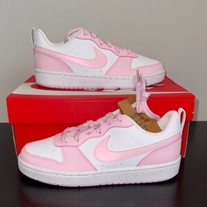 Nike Kids Low-Top Sneakers in Pink and White